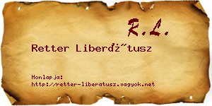 Retter Liberátusz névjegykártya